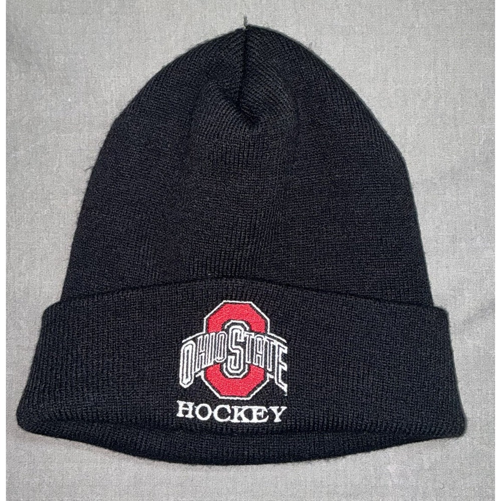Ohio State Buckeyes Hockey Black Beanie Coca-Cola Logo Made In USA